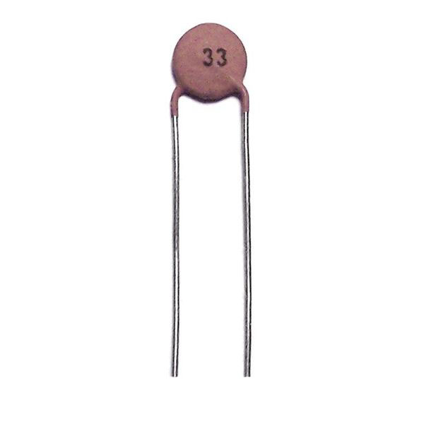 33pF 1KV 10% Ceramic Disc Capacitor 20/Pkg - Click Image to Close